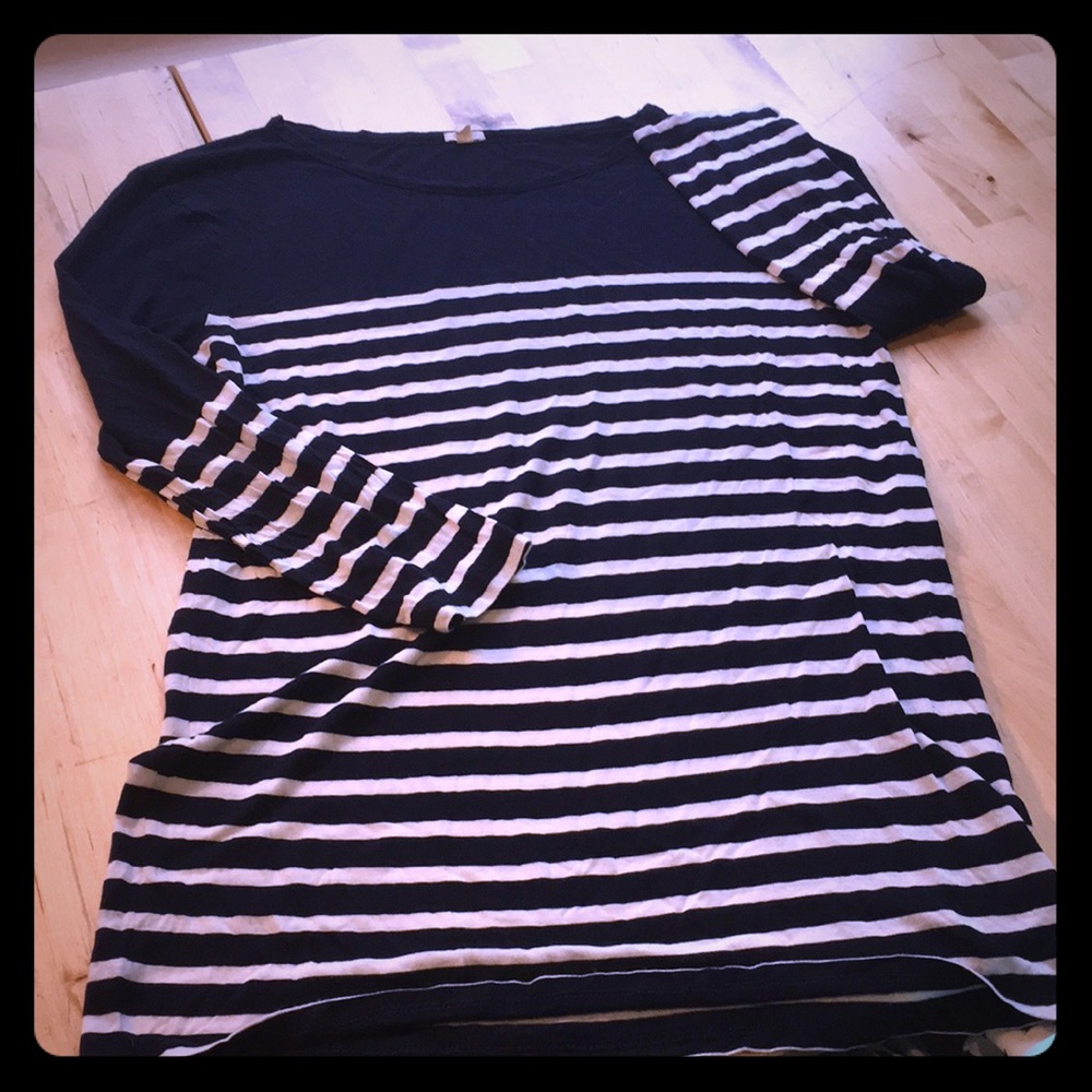 J crew tissue weight striped tee